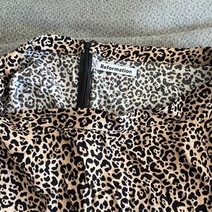 Reformation cheetah print skirt